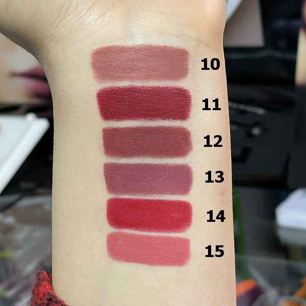 رنگ بندی رژ فابی 10-15