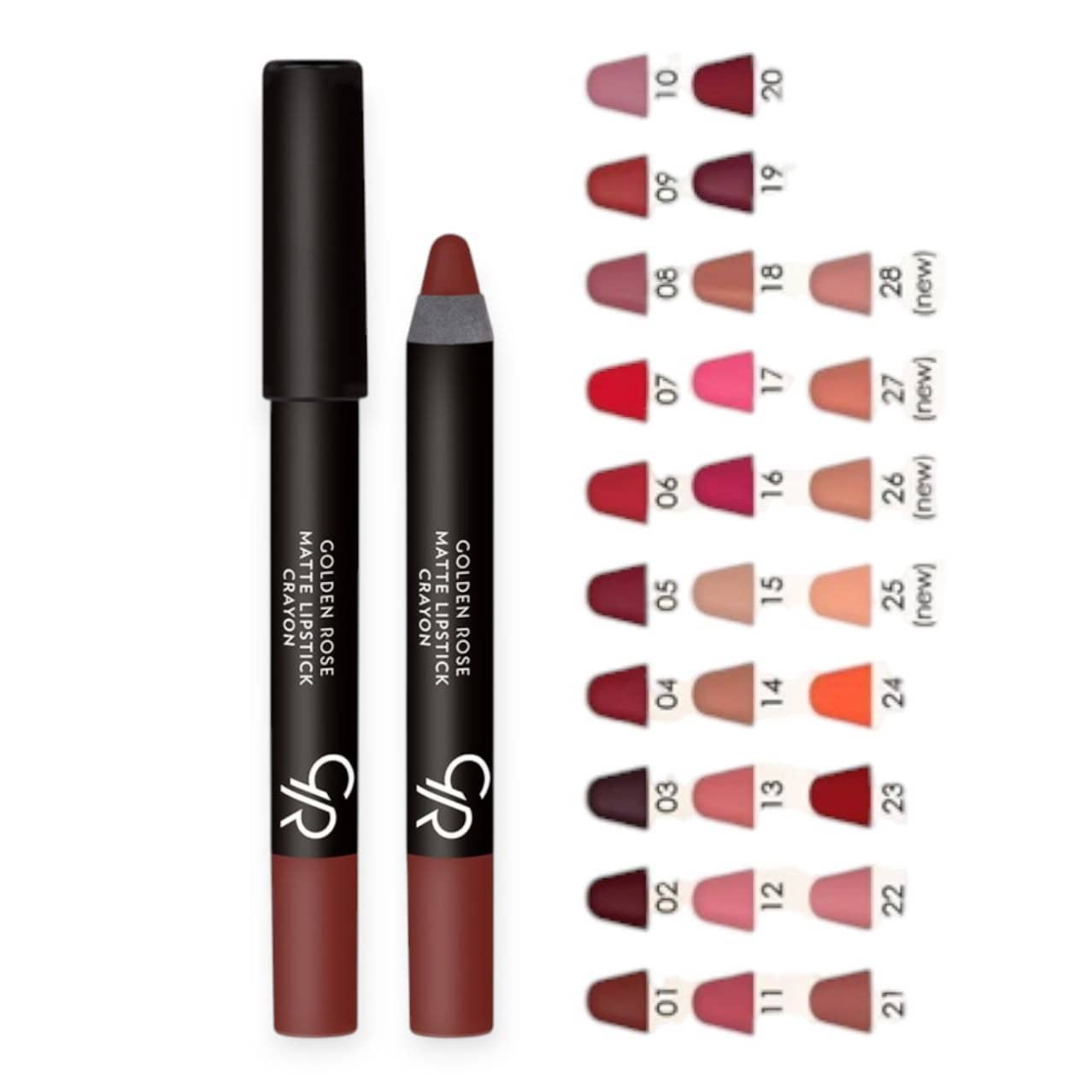رژ لب مدادی مدل کرایون CRAYON مات گلدن‌رزGOLDENROSE