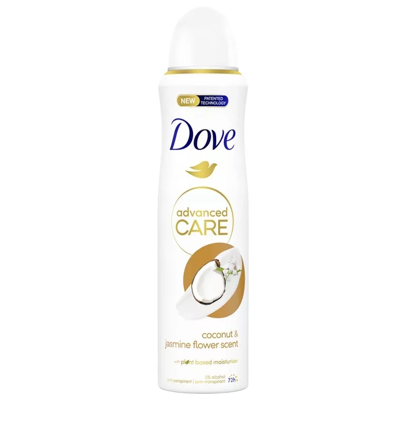 اسپری ضد تعریق زنانه داو مدل Advanced Care با رایحه نارگیل و گل یاس حجم 250 میلی لیتر