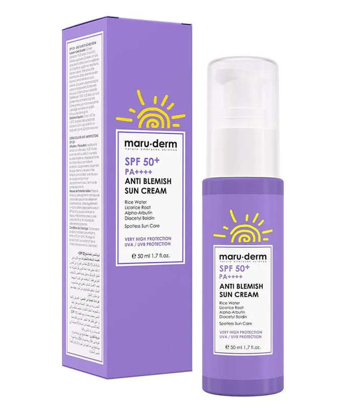 ضدآفتاب مارودرم ضدلک | SPF 50+ | حجم 50 میل