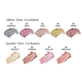 رنگ بندی سایه گلدن رز مدل Glitter Glow و sparkle Glow