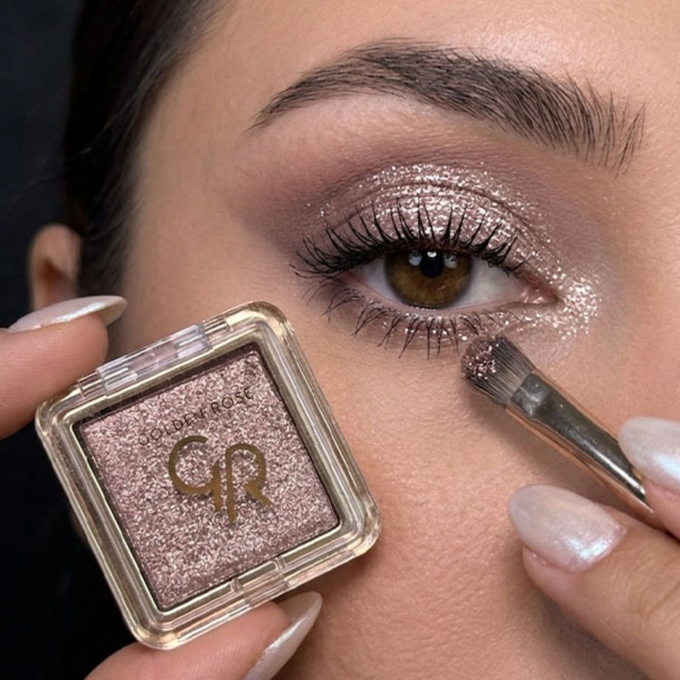 سایه چشم تک رنگ گلدن رز مدل Glitter Glow