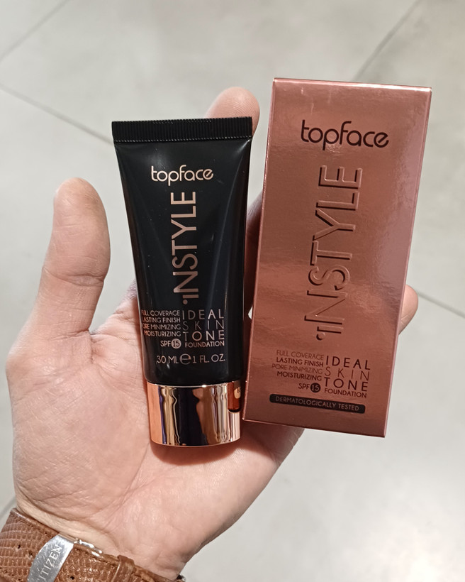بسته بندی کرم پودر تاپ فیس مدل skin tone